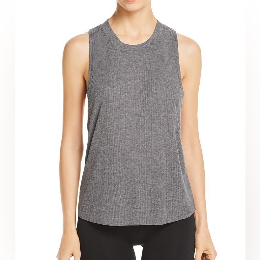 ALO Heat-Wave Tank Size Small Dark Heather Charcoal